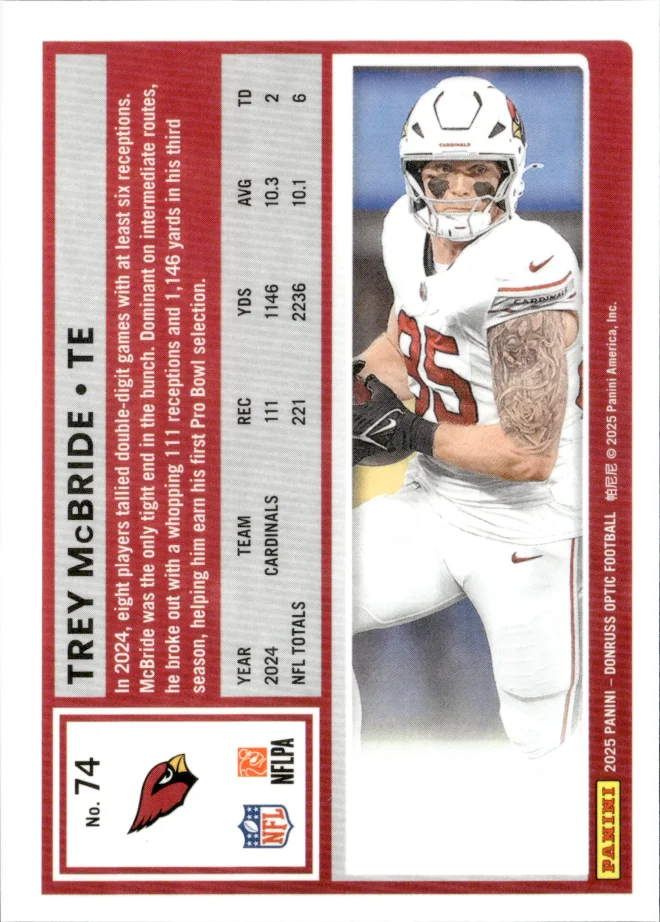 Trey McBride card back