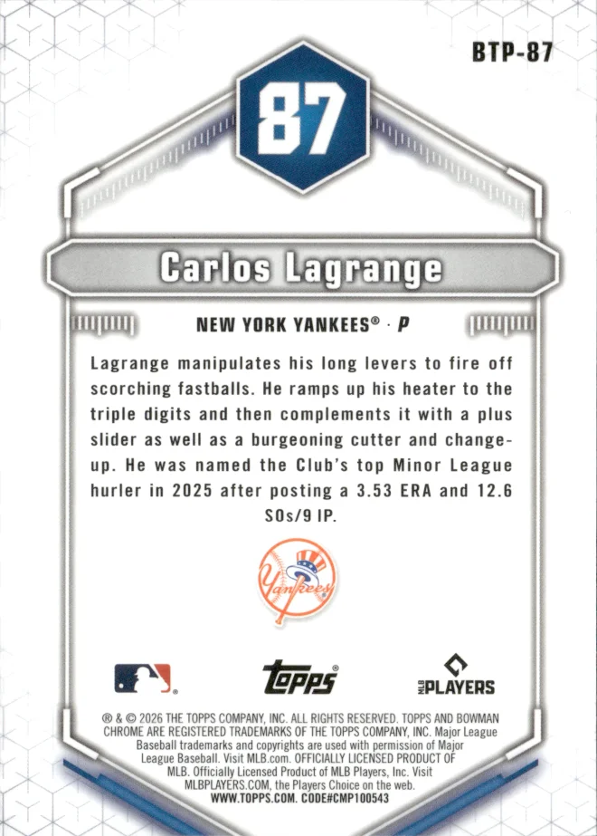 Carlos Lagrange card back