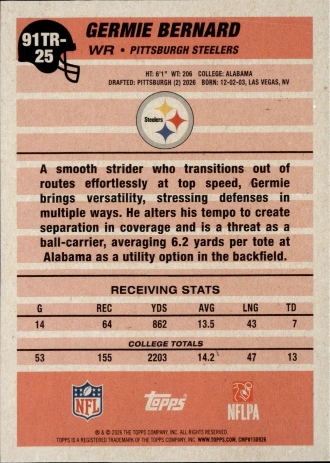 Germie Bernard card back