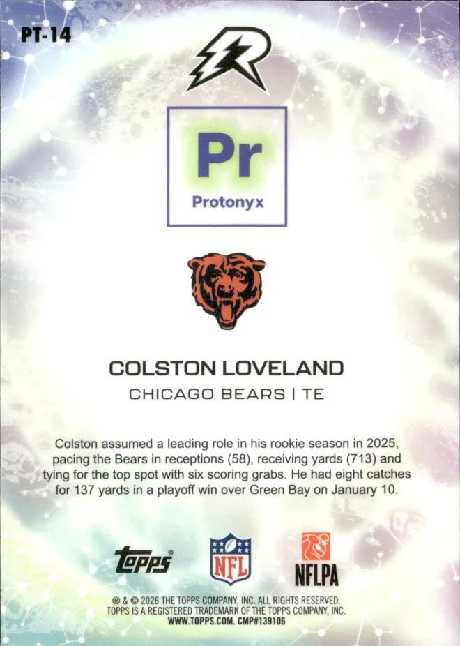 Colston Loveland card back