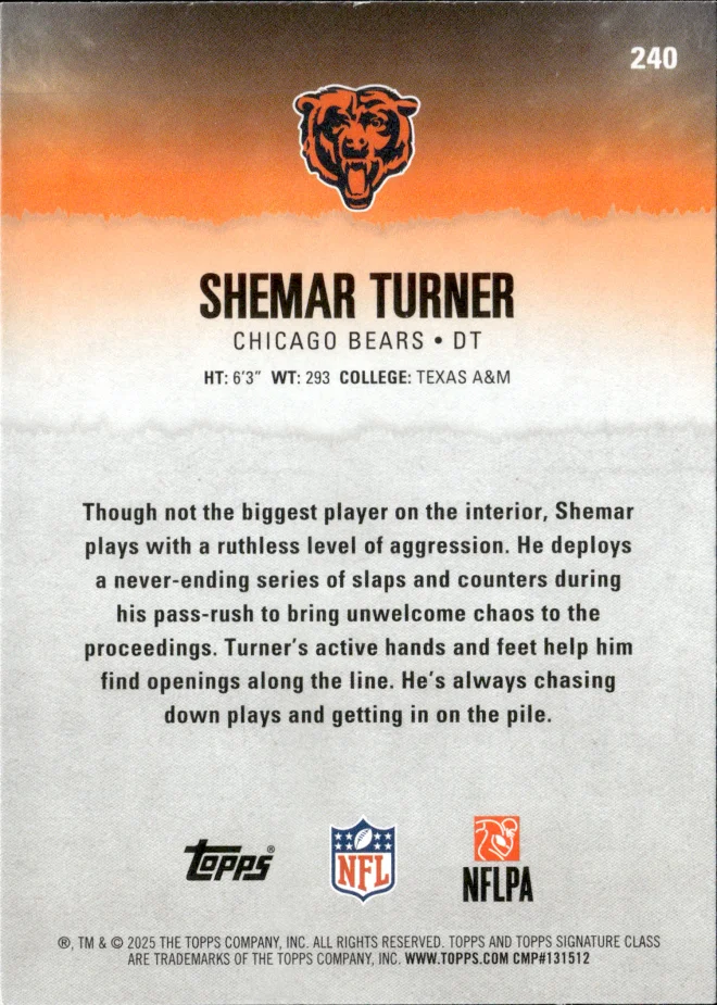 Shemar Turner card back