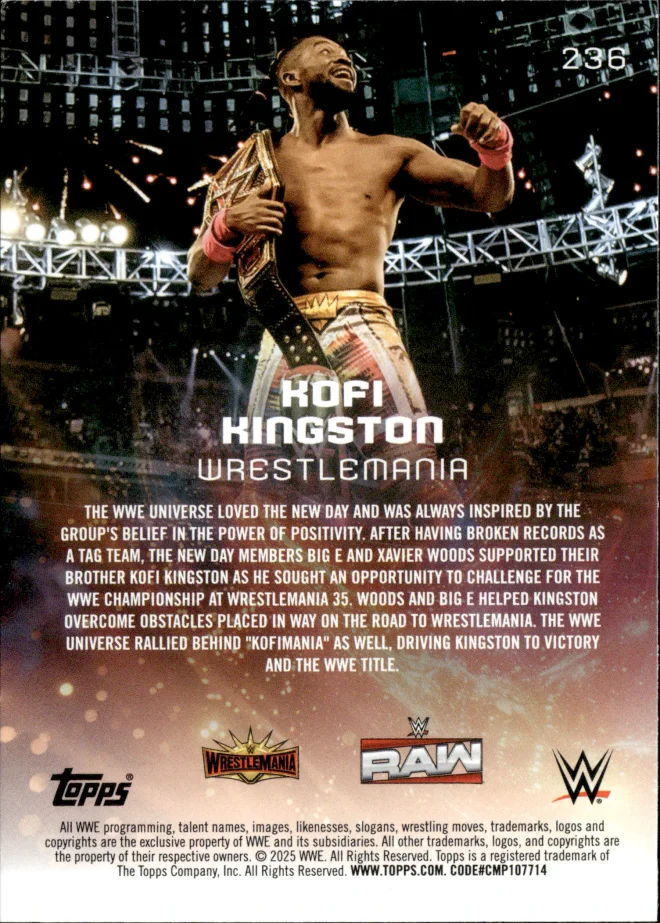 Kofi Kingston card back