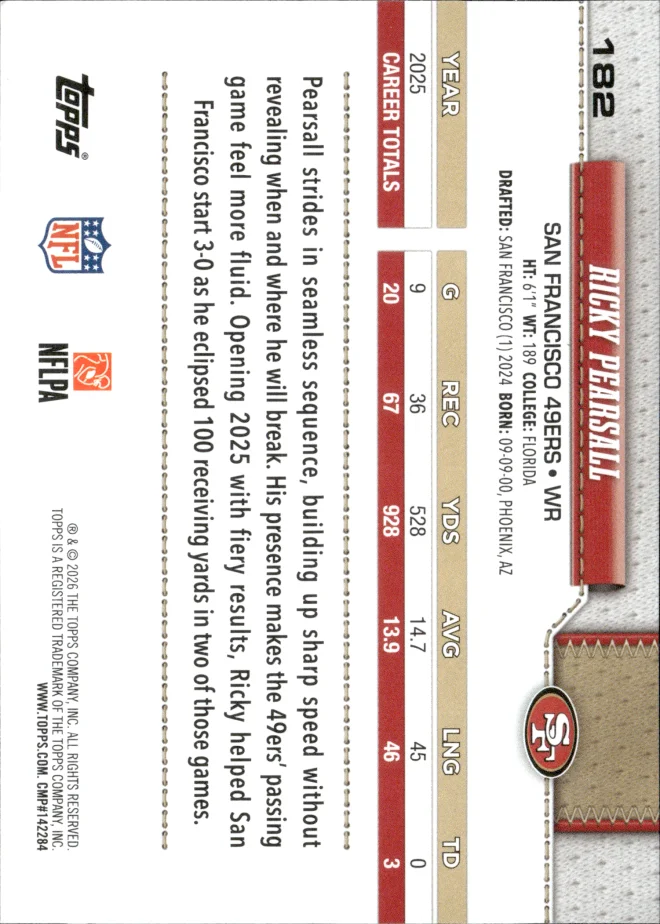 Ricky Pearsall card back