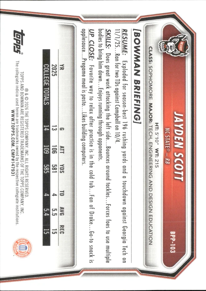 Jayden Scott card back