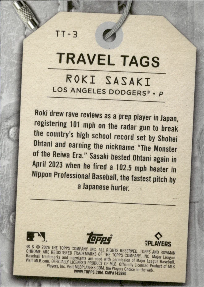 Roki Sasaki card back
