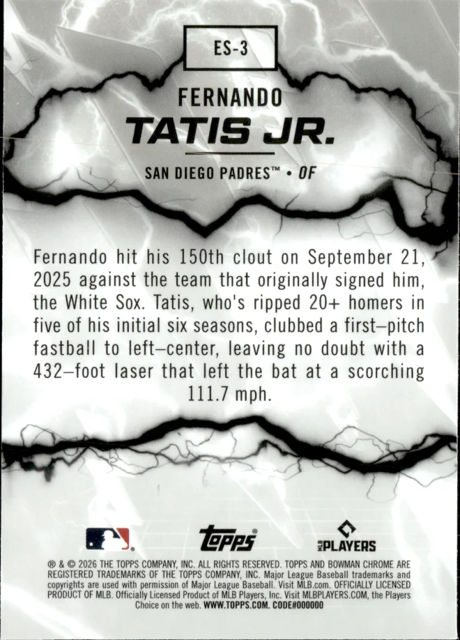 Fernando Tatis Jr. card back