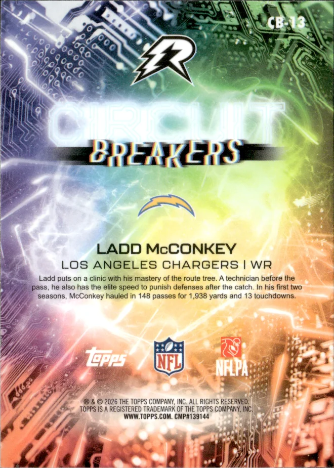 Ladd McConkey card back