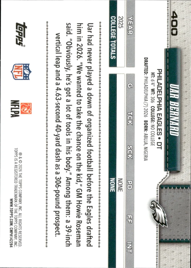 Uar Bernard card back