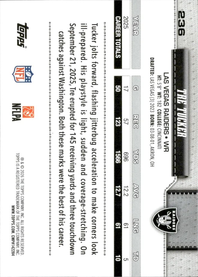 Tre Tucker card back