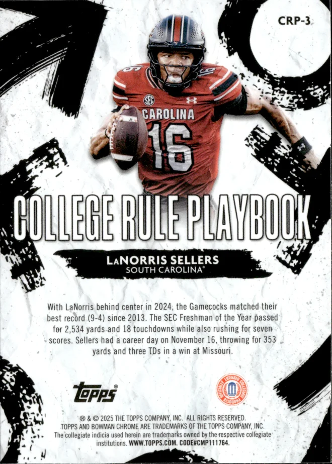 LaNorris Sellers card back