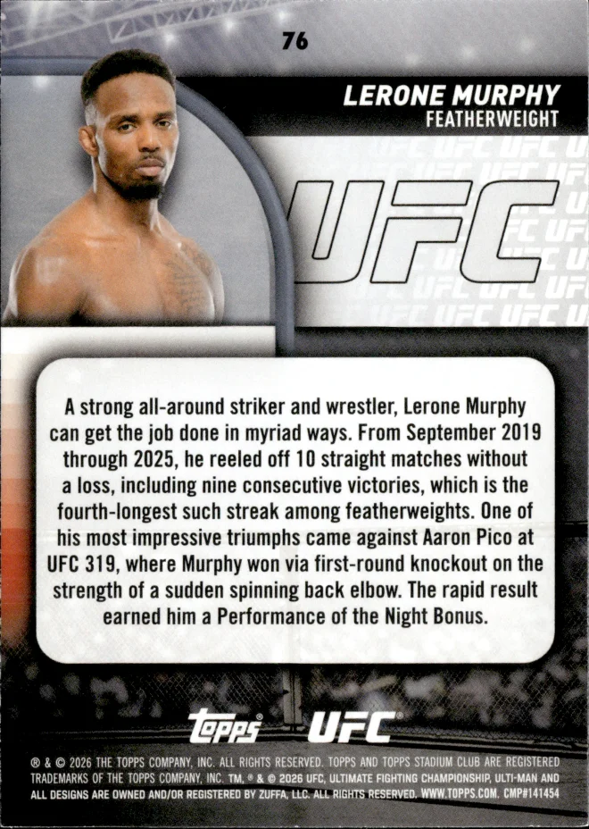Lerone Murphy card back