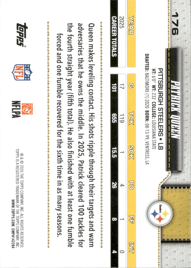 Patrick Queen card back