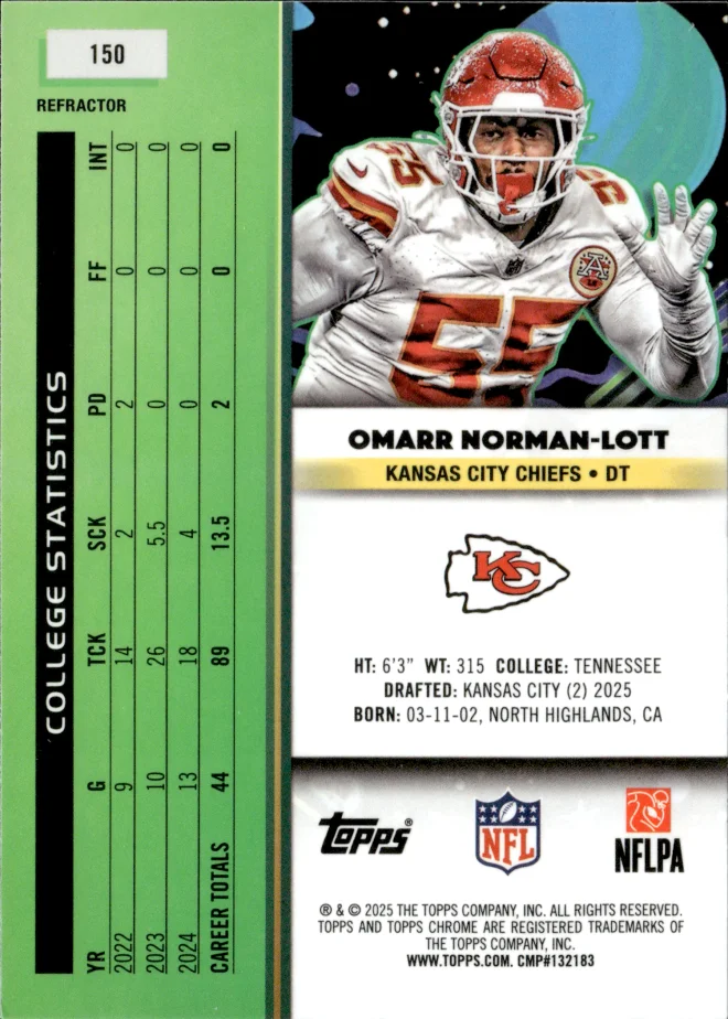 Omarr Norman-Lott card back