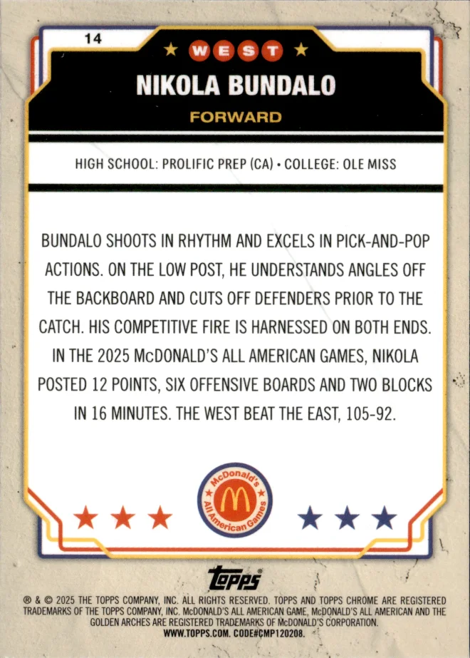 Nikola Bundalo card back