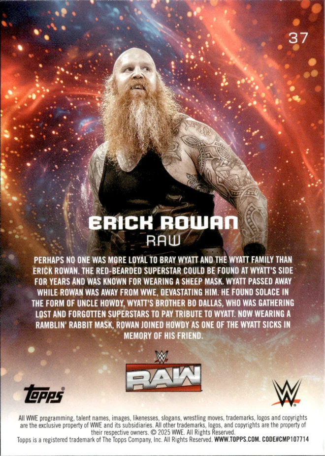 Erick Rowan card back