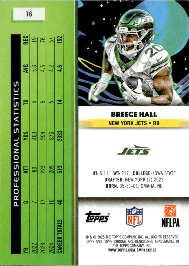 Breece Hall card back