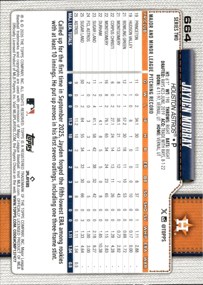Jayden Murray card back