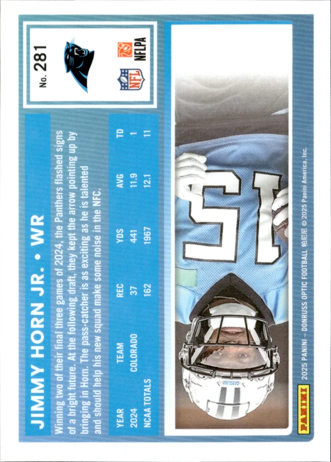 Jimmy Horn Jr. card back