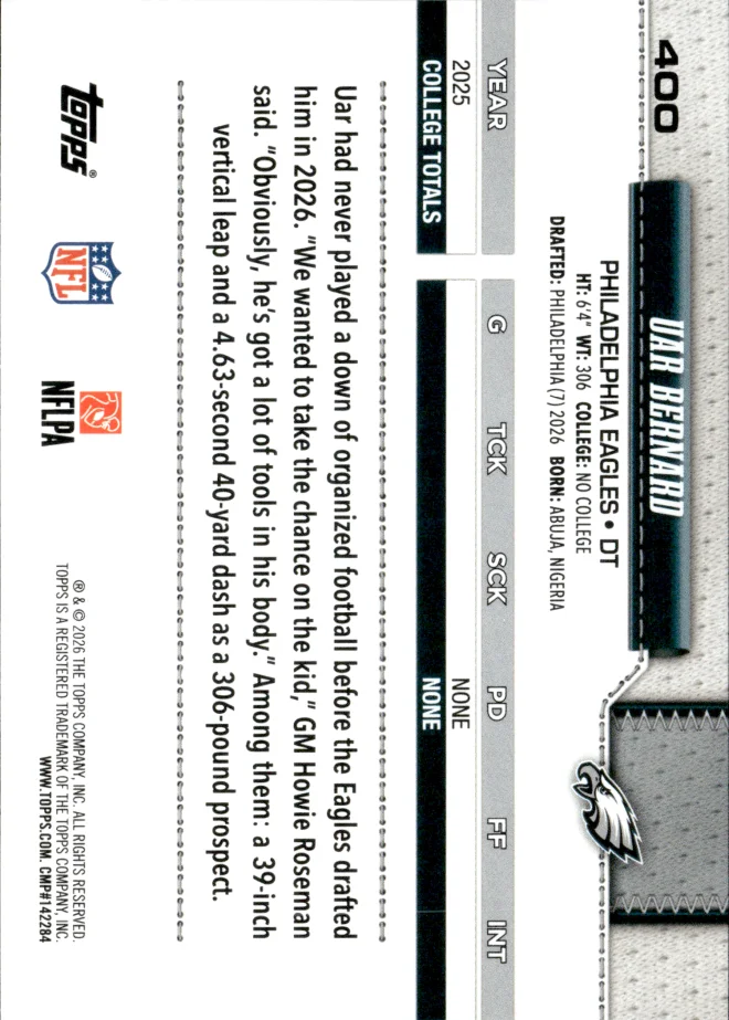 Uar Bernard card back