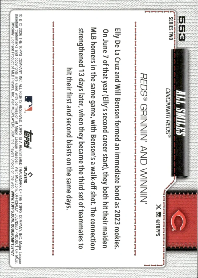 Elly De La Cruz / Will Benson card back