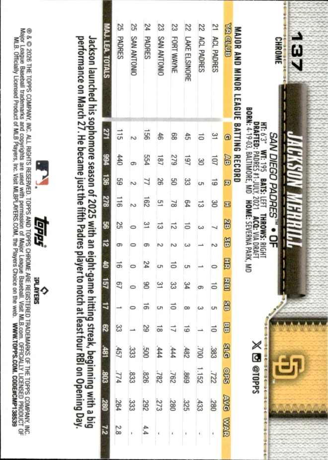 Jackson Merrill card back