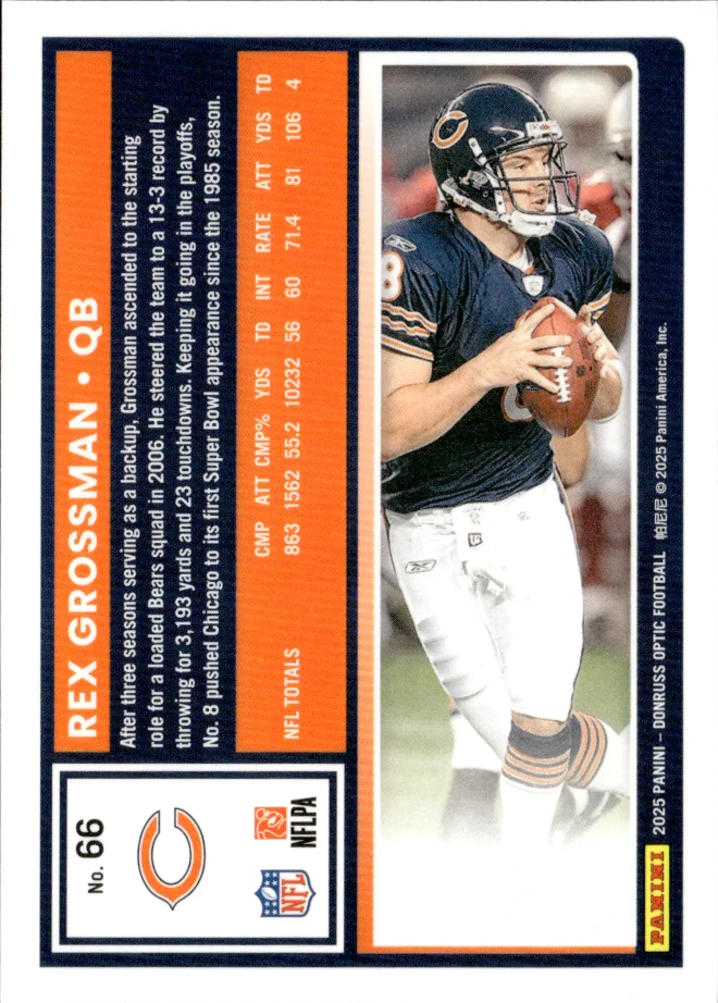 Rex Grossman card back