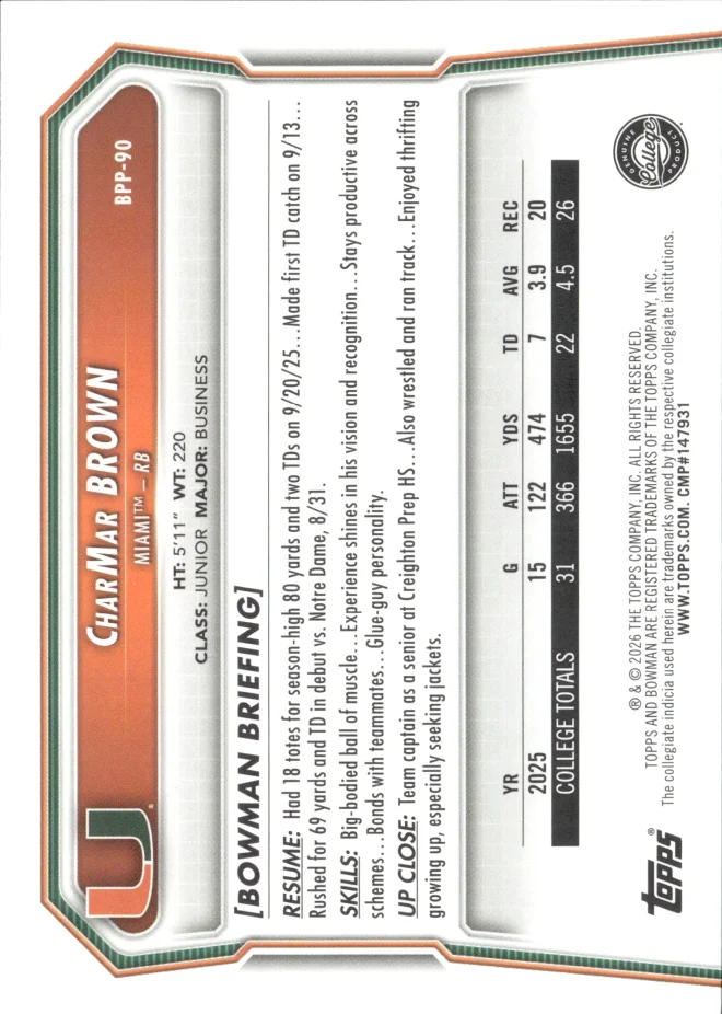 CharMar Brown card back