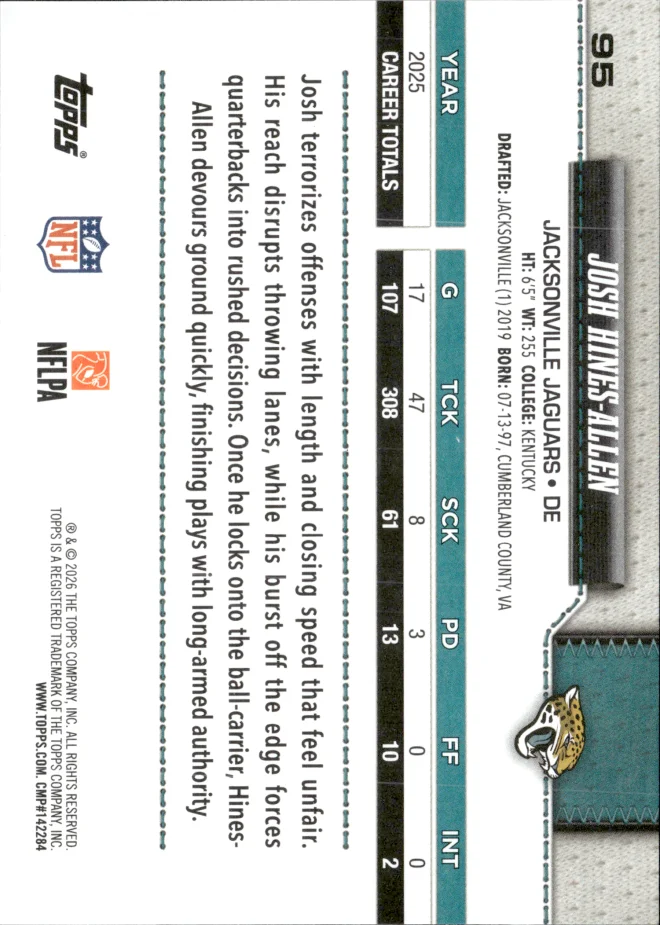 Josh Hines-Allen card back