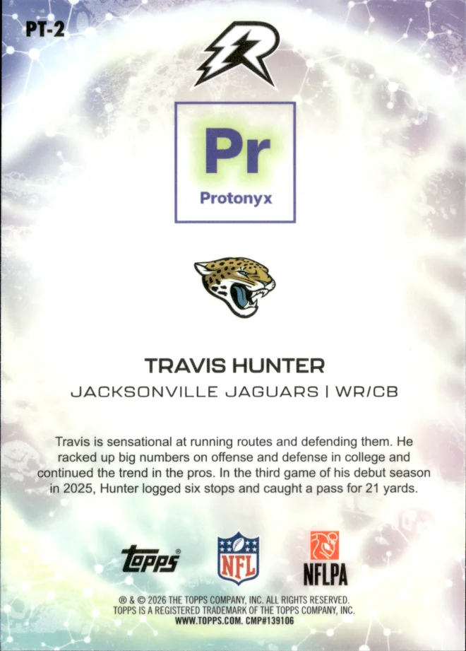 Travis Hunter card back