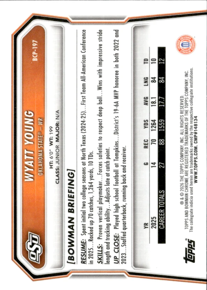 Wyatt Young card back