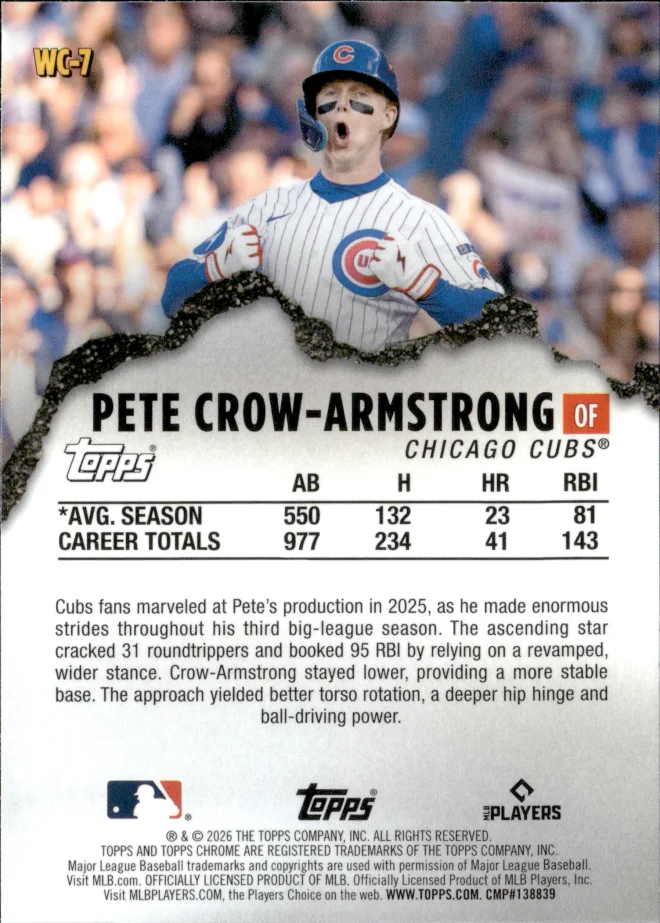 Pete Crow-Armstrong card back