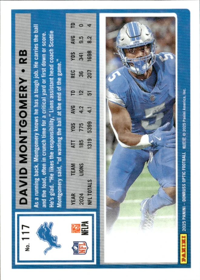 David Montgomery card back