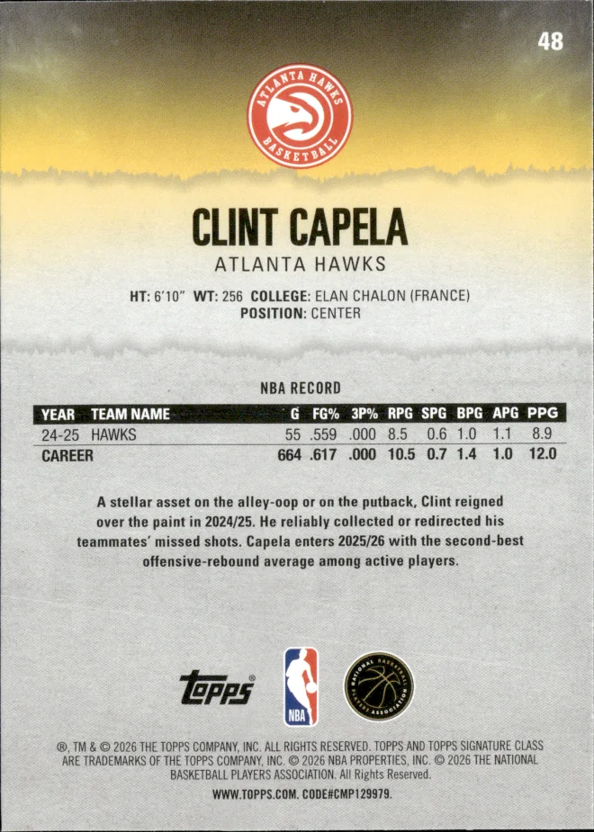 Clint Capela card back