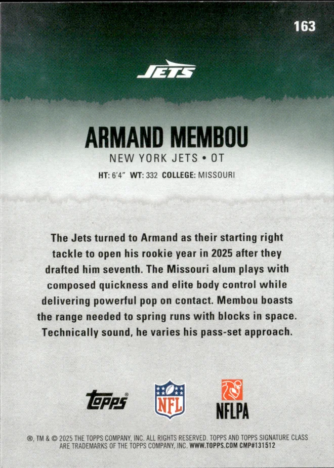 Armand Membou card back
