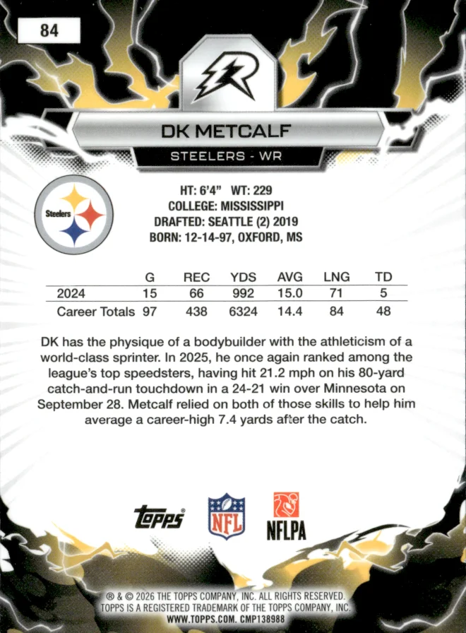 DK Metcalf card back