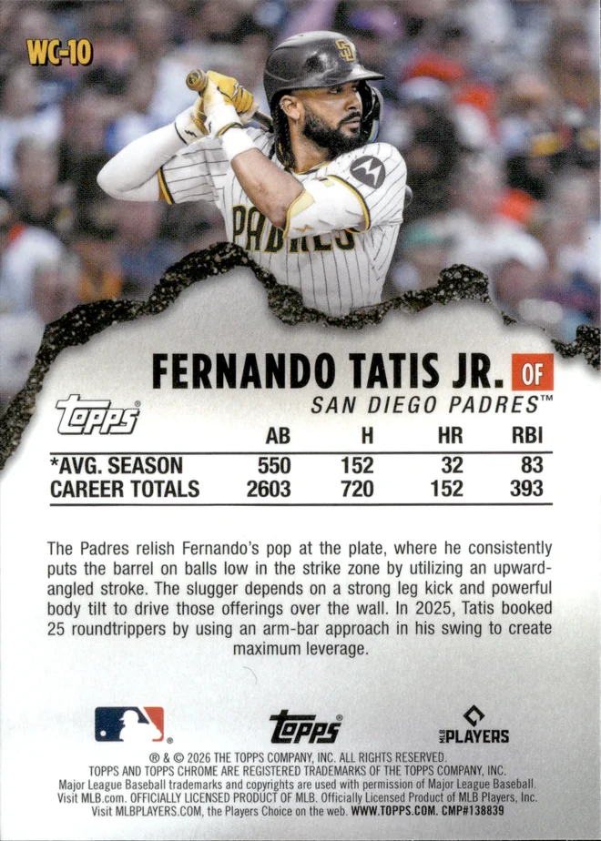 Fernando Tatis Jr. card back