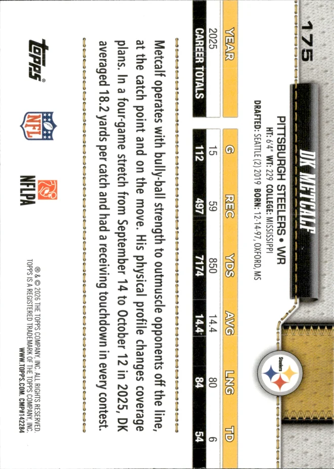 DK Metcalf card back