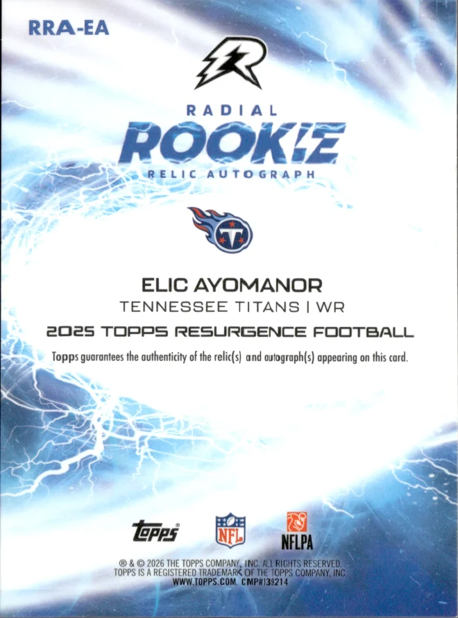 Elic Ayomanor card back
