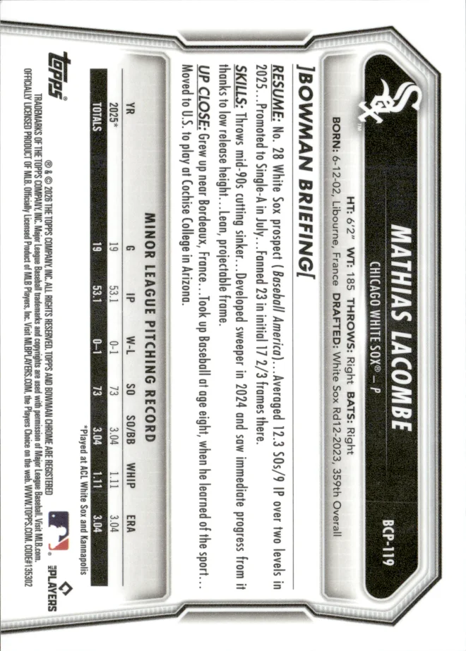 Mathias Lacombe card back