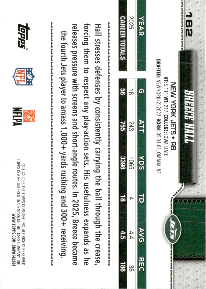 Breece Hall card back