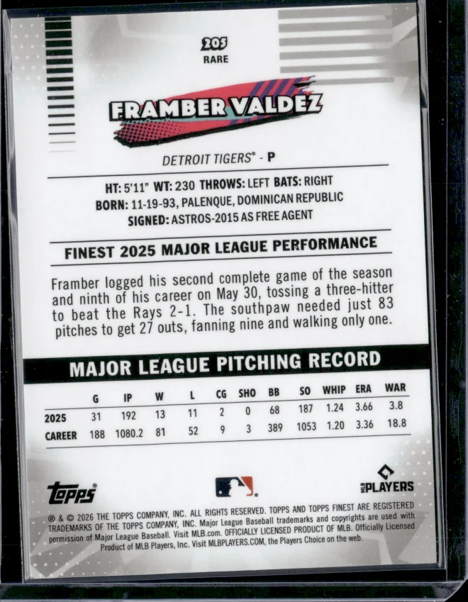 Framber Valdez card back