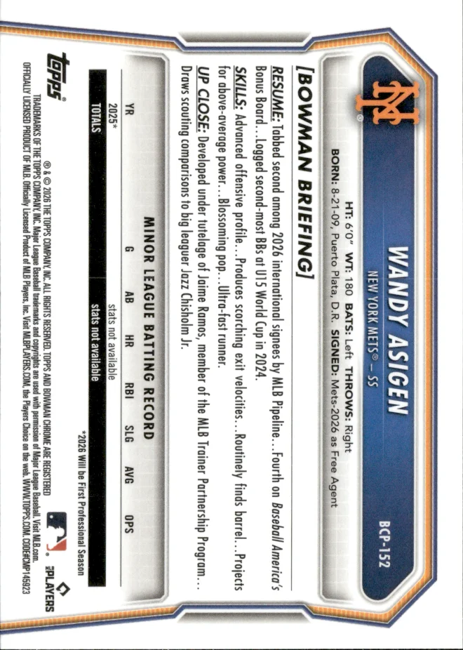 Wandy Asigen card back