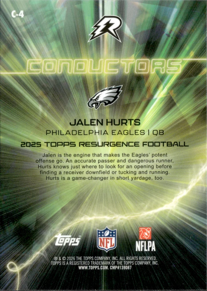 Jalen Hurts card back