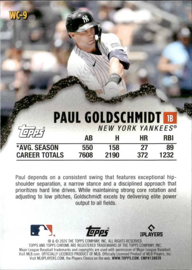 Paul Goldschmidt card back