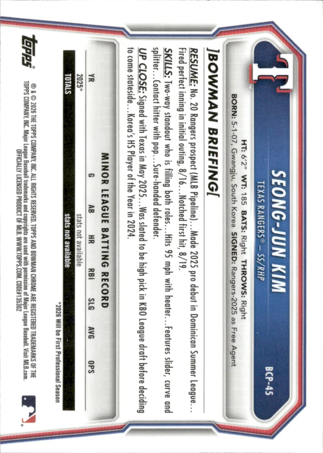 Seong-Jun Kim card back