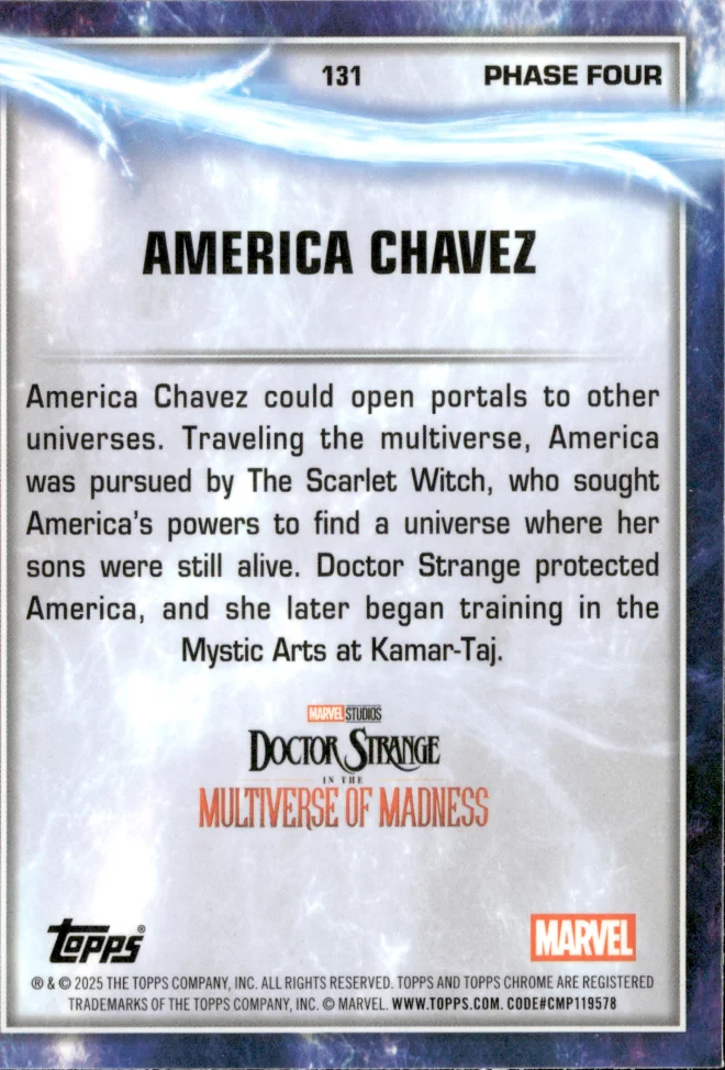America Chavez card back
