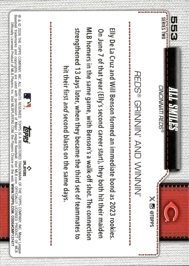 Elly De La Cruz / Will Benson card back