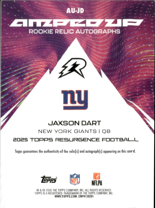 Jaxson Dart card back