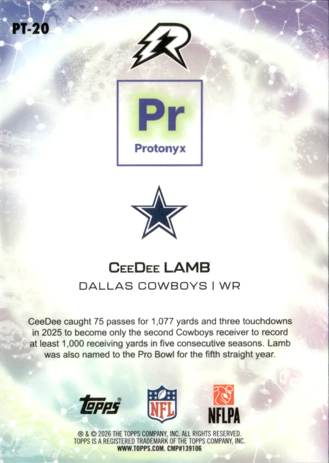 CeeDee Lamb card back