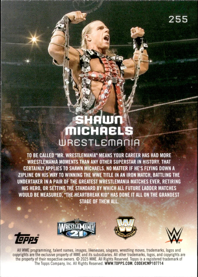 Shawn Michaels card back
